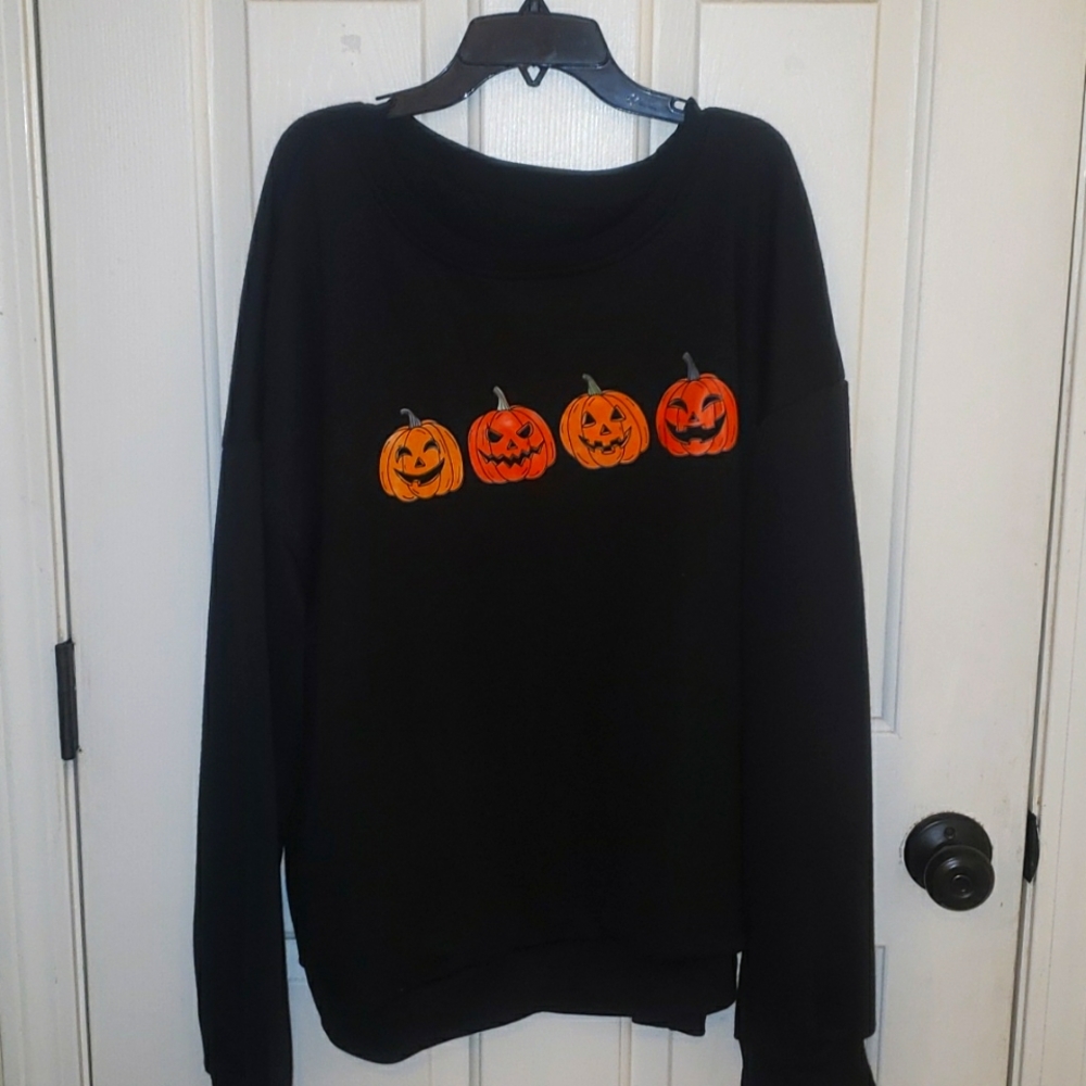 Pumpkin Face Halloween Crewneck